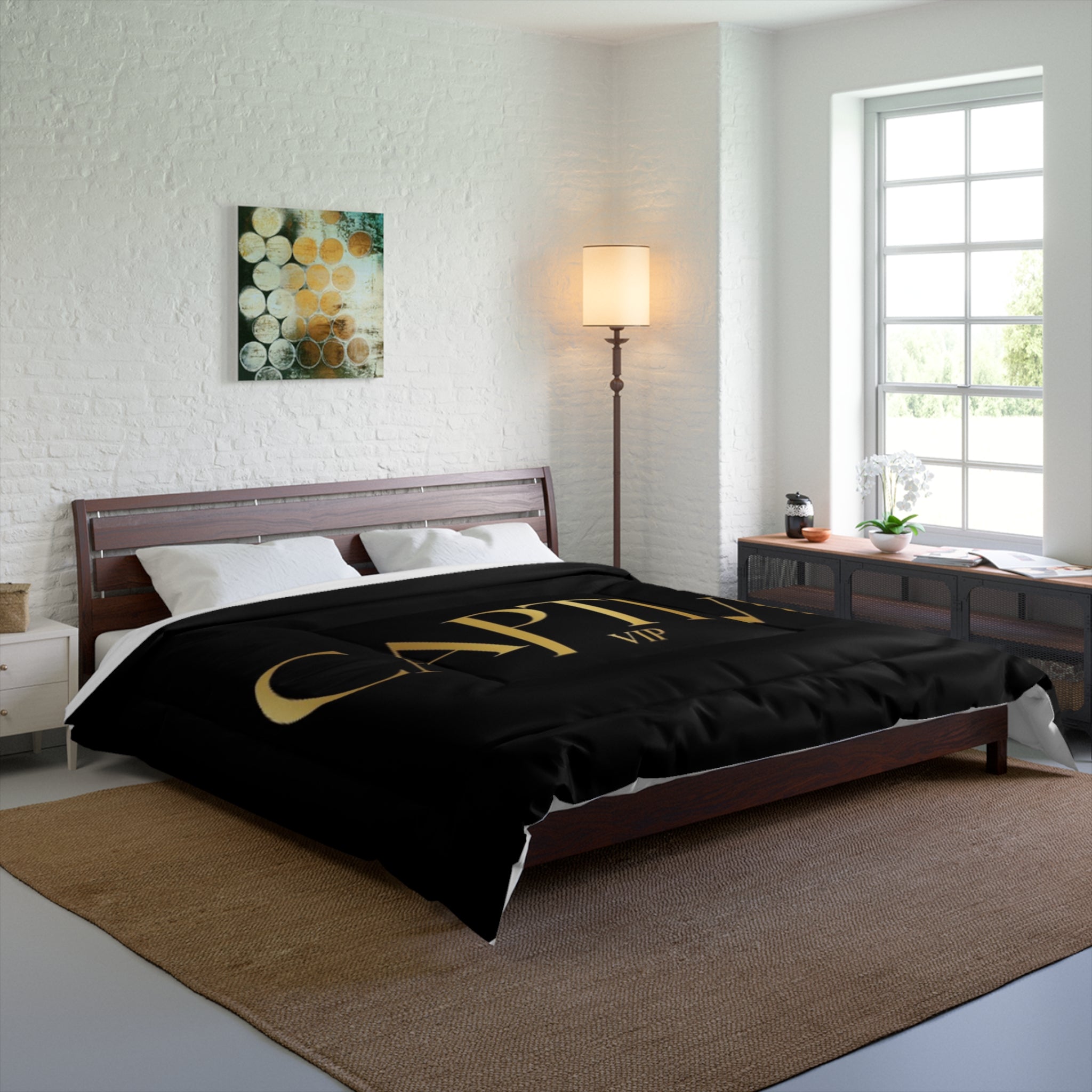 Captivé VIP Black & Gold Comforter — Luxury Bedroom Duvet