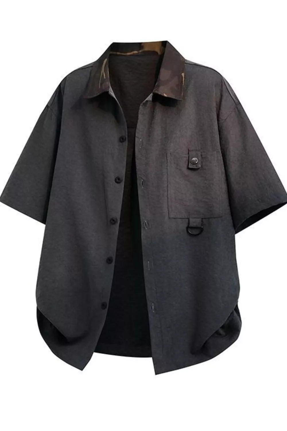 Men's Casual Short Sleeve Button-Down Shirt